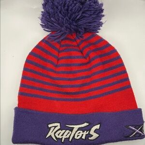 Vintage Toronto Raptors Mitchell & Ness Purple and Red Knit Beanie NBA